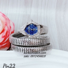 Đồng Hồ Nữ Just Cavalli JC1L304M0015 Dáng Rắn Quấn Tay Silver Mặt Xanh 22mm