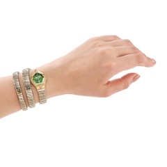 Đồng Hồ Nữ Just Cavalli JC1L304M0065 Dáng Rắn Quấn Tay Demi Gold Mặt Xanh 22mm