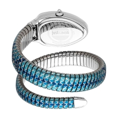 Đồng Hồ Nữ Just Cavalli Pelle Solo JC1L251M0015 Rắn Quấn Tay Đính Đá Silver Mặt 28mm