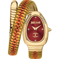Đồng Hồ Nữ Just Cavalli Pelle Solo JC1L251M0045 Rắn Quấn Tay Đính Đá Gold Mặt 28mm 1