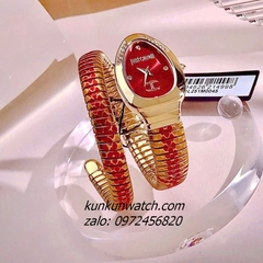 Đồng Hồ Nữ Just Cavalli Pelle Solo JC1L251M0045 Rắn Quấn Tay Đính Đá Gold Mặt 28mm