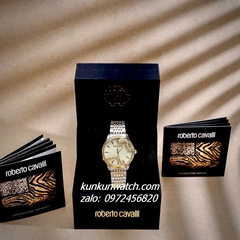 Đồng Hồ Nữ Roberto Cavalli by Franck Muller Rắn Quấn Viền Vỏ Demi 32mm