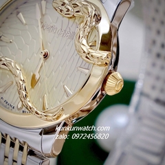 Đồng Hồ Nữ Roberto Cavalli by Franck Muller Rắn Quấn Viền Vỏ Demi 32mm