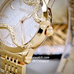Đồng Hồ Nữ Roberto Cavalli by Franck Muller Rắn Quấn Viền Gold 32mm