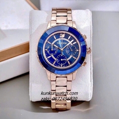 Đồng Hồ Nữ Swarovski Octea Lux Chrono Rose Gold Mặt Nâu 39mm 1