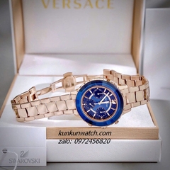 Đồng Hồ Nữ Swarovski Octea Lux Chrono Rose Gold Mặt Xanh Dương 39mm