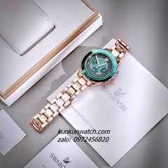 Đồng Hồ Nữ Swarovski Octea Lux Chrono Rose Gold Mặt Xanh Lá 39mm