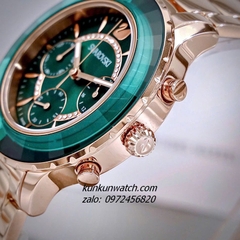 Đồng Hồ Nữ Swarovski Octea Lux Chrono Rose Gold Mặt Xanh Lá 39mm