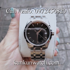 Đồng Hồ Nữ Tissot TSNTTC012 - Dây Kim Loại  ( Bạc Mặt Đen ) - 32mm