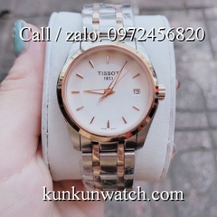 Đồng Hồ Nữ Tissot TSNTTC015 - Dây Kim Loại  ( Demi Vàng Hồng Mặt Trắng ) - 32mm