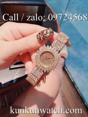 Đồng Hồ Nữ Chopard CPNT032 - Mặt Full Đá - Dây Kim Loại Vàng Hồng - 32mm