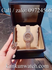 Đồng Hồ Nữ Chopard CPNT032 - Mặt Full Đá - Dây Kim Loại Vàng Hồng - 32mm