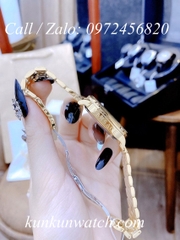 Đồng Hồ Nữ Versace Couture Mặt Chữ Nhật - Vàng Mặt Trắng - 30 x 37mm