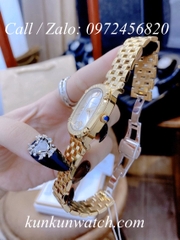 Đồng Hồ Nữ Versace Couture Mặt Chữ Nhật - Vàng Mặt Trắng - 30 x 37mm