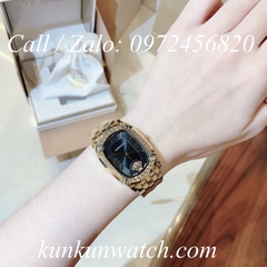 Đồng Hồ Nữ Versace Couture Mặt Chữ Nhật - Vàng Mặt Đen - 30 x 37mm