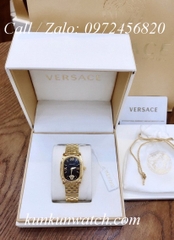 Đồng Hồ Nữ Versace Couture Mặt Chữ Nhật - Vàng Mặt Đen - 30 x 37mm