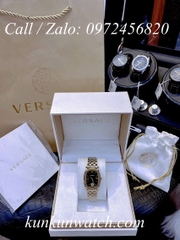 Đồng Hồ Nữ Versace Couture Mặt Chữ Nhật - Demi Mặt Đen - 30 x 37mm