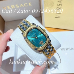Đồng Hồ Nữ Versace Couture Mặt Chữ Nhật - Demi Mặt Xanh Mộc - 30 x 37mm