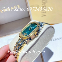 Đồng Hồ Nữ Versace Couture Mặt Chữ Nhật - Demi Mặt Xanh Mộc - 30 x 37mm