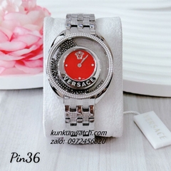 Đồng Hồ Nữ Versace Destiny Spirit Micro Silver Mặt Đỏ 36mm 1