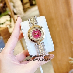 Đồng Hồ Nữ Versace Eon Pour Femmes Demi Gold Mặt Đỏ Tía 34mm
