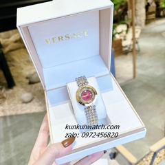Đồng Hồ Nữ Versace Eon Pour Femmes Demi Gold Mặt Đỏ Tía 34mm