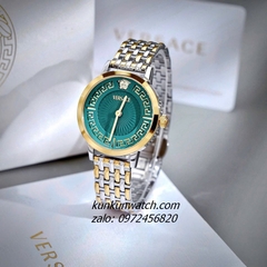 Đồng Hồ Nữ Versace Greca Fortuna Quartz Demi Gold Mặt Xanh Ngọc 35mm
