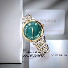 Đồng Hồ Nữ Versace Greca Fortuna Quartz Demi Gold Mặt Xanh Ngọc 35mm