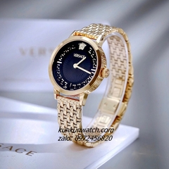 Đồng Hồ Nữ Versace Greca Fortuna Quartz Gold Mặt Đen 35mm