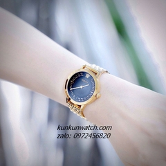 Đồng Hồ Nữ Versace Greca Fortuna Quartz Gold Mặt Đen 35mm