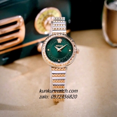 Đồng Hồ Nữ Versace Greca Goddess Quartz Demi Gold Mặt Xanh 28mm 1