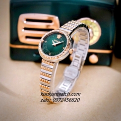 Đồng Hồ Nữ Versace Greca Goddess Quartz Demi Gold Mặt Xanh 28mm