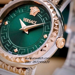 Đồng Hồ Nữ Versace Greca Goddess Quartz Demi Gold Mặt Xanh 28mm