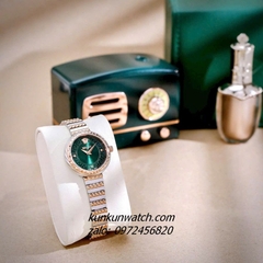 Đồng Hồ Nữ Versace Greca Goddess Quartz Demi Gold Mặt Xanh 28mm