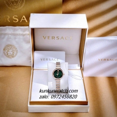 Đồng Hồ Nữ Versace Greca Goddess Quartz Demi Gold Mặt Xanh 28mm