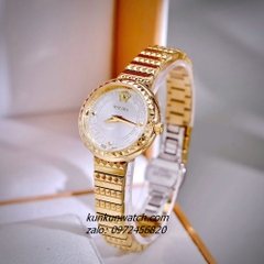 Đồng Hồ Nữ Versace Greca Goddess Quartz Gold Mặt Trắng 28mm 1