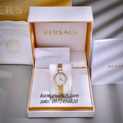 Đồng Hồ Nữ Versace Greca Goddess Quartz Gold Mặt Trắng 28mm