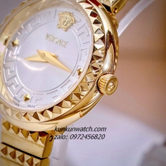 Đồng Hồ Nữ Versace Greca Goddess Quartz Gold Mặt Trắng 28mm