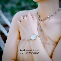 Đồng Hồ Nữ Versace Greca Goddess Quartz Gold Mặt Trắng 28mm