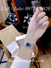 Đồng Hồ Nữ Versace Greca Icon Bạc Mặt Đen - 39 x 21mm