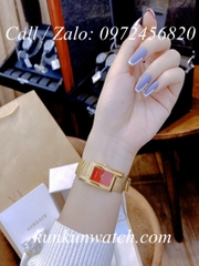 Đồng Hồ Nữ Versace Greca Icon Vàng Mặt Đỏ - 39 x 21mm