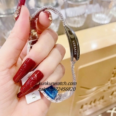 Đồng Hồ Nữ Versace Greca Icon Silver Mặt Đen 39x21mm