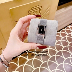 Đồng Hồ Nữ Versace Greca Icon Silver Mặt Đen 39x21mm