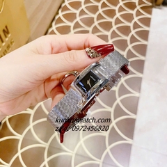 Đồng Hồ Nữ Versace Greca Icon Silver Mặt Đen 39x21mm