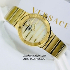 Đồng Hồ Nữ Versace Greca Logo Pearl Gold Mặt 33mm