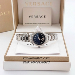 Đồng Hồ Nữ Versace Hellenyium Silver Mặt Đen 35mm