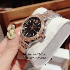 Đồng Hồ Nữ Versace Hellenyium Demi Rose Gold Mặt Đen 35mm