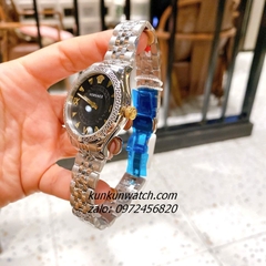 Đồng Hồ Nữ Versace Hellenyium 2 Kim Silver Mặt Đen 36mm