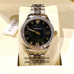 Đồng Hồ Nữ Versace Hellenyium 2 Kim Silver Mặt Đen 36mm