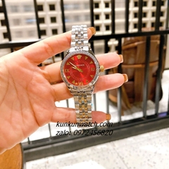 Đồng Hồ Nữ Versace Hellenyium 2 Kim Silver Mặt Đỏ 36mm